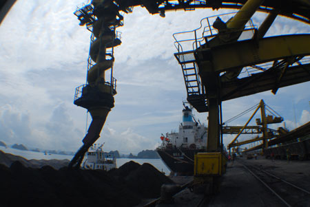 Coal-mining area in Quang Ninh province in early years